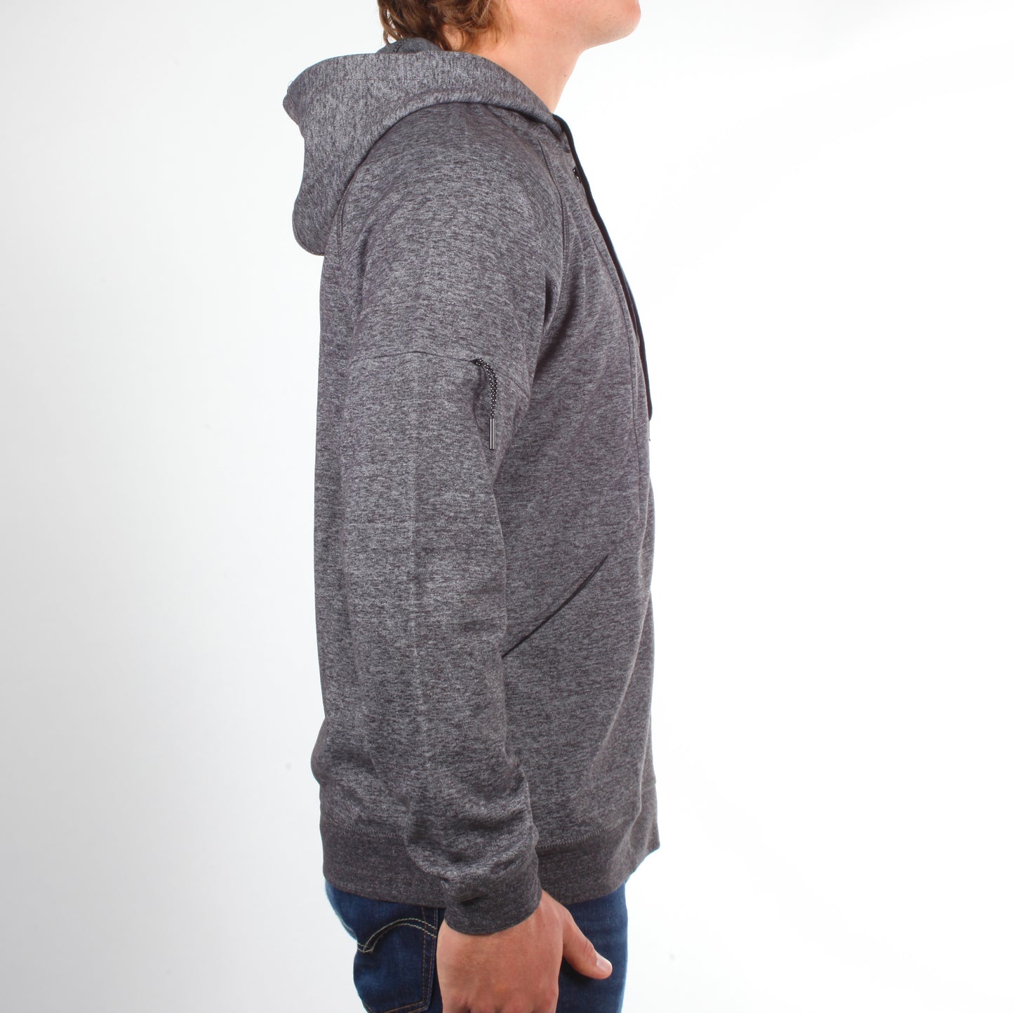 Men's Techleisure Zip Hoodie - BLACK