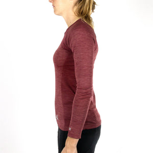 Women's Tech Knit Long Sleeve - MAROON